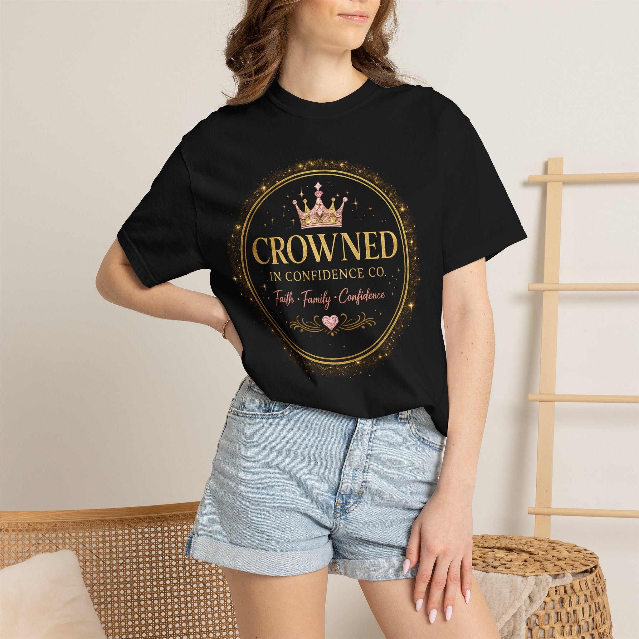 Crowned in Confidence Mom Tee