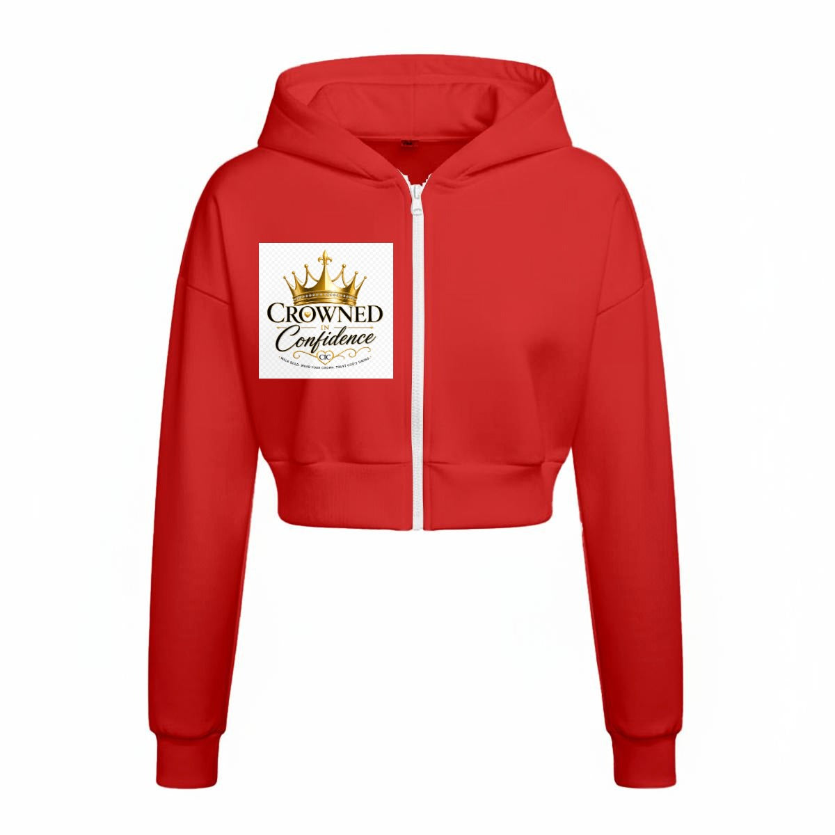 Crowned in Confidence Women's Cropped Hoodie & Jogger Set