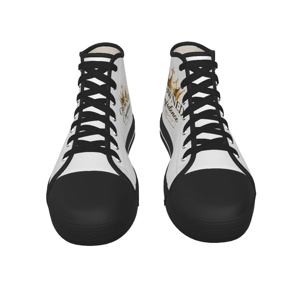 Crowned in Confidence Unisex High- Top Canvas Sneakers