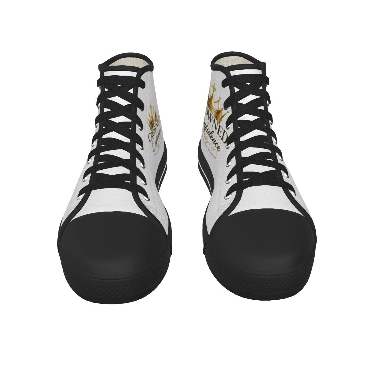 Crowned in Confidence Unisex High- Top Canvas Sneakers