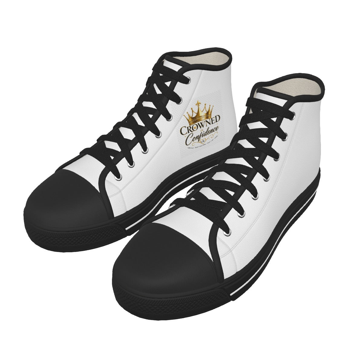 Crowned in Confidence Unisex High- Top Canvas Sneakers