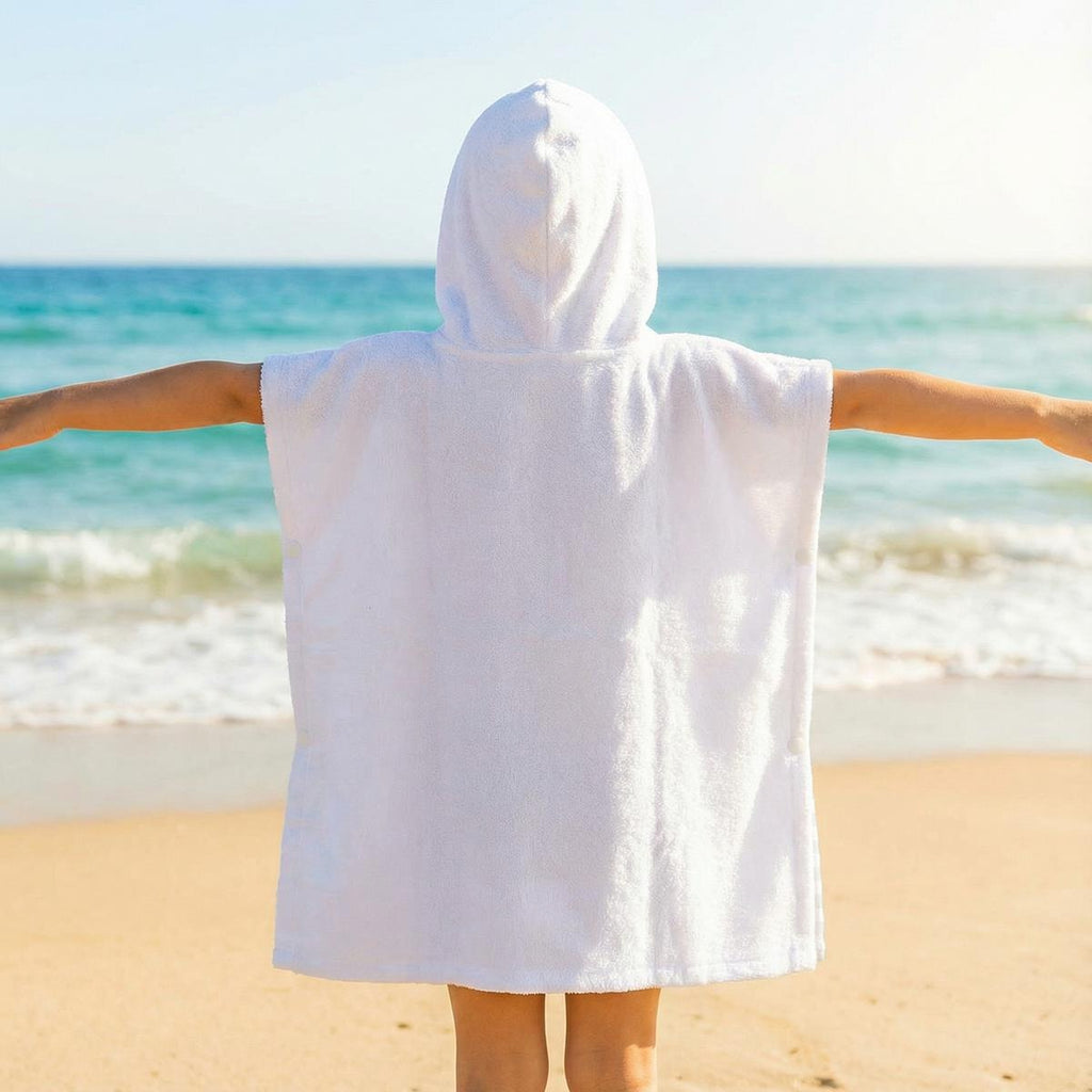 Crowned in Confidence Kids Hooded Beach Towel Poncho