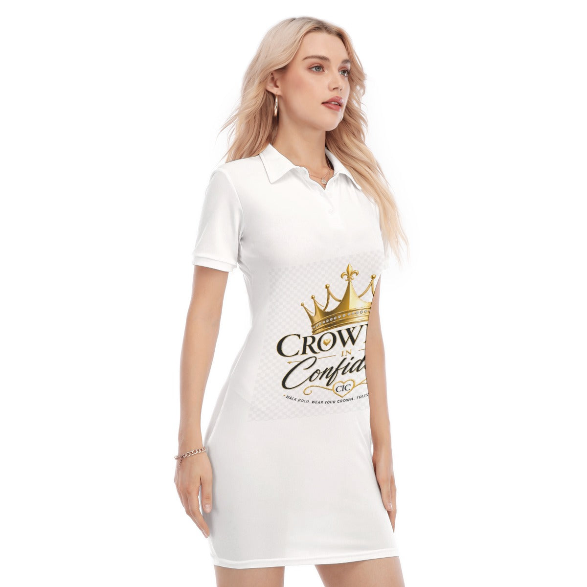 Crowned in Confidence Women's Polo Dress
