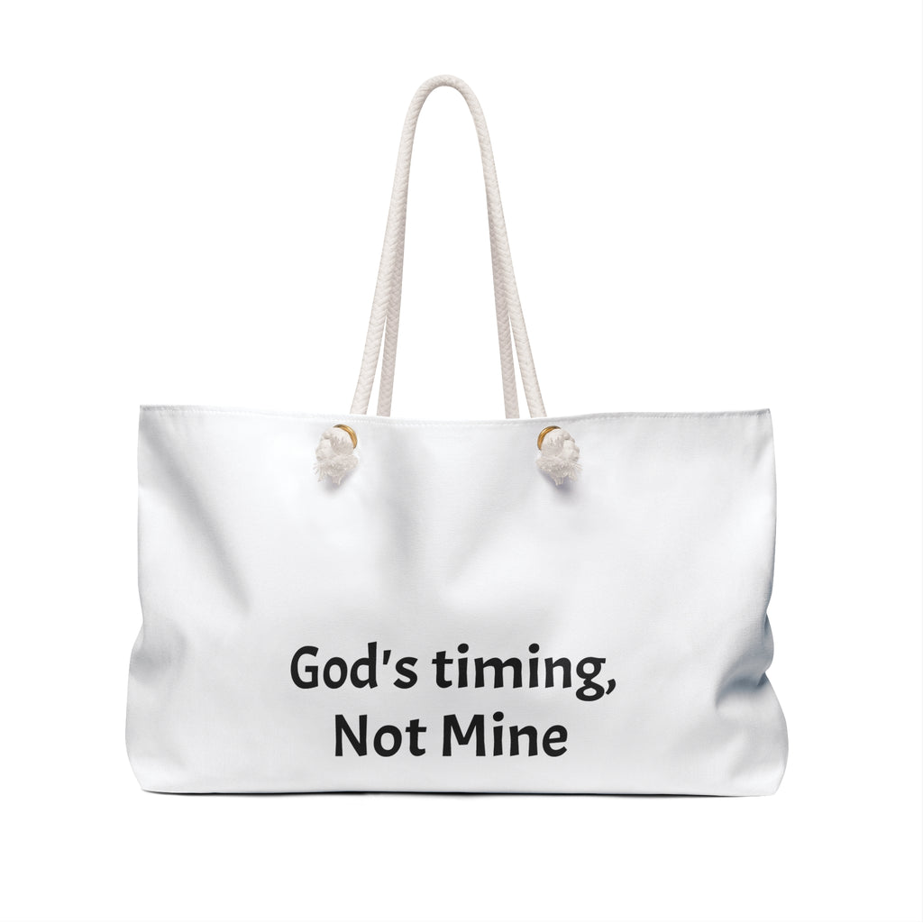 Crowned in Confidence "God's Timing, Not Mine" Crown Tote Bag