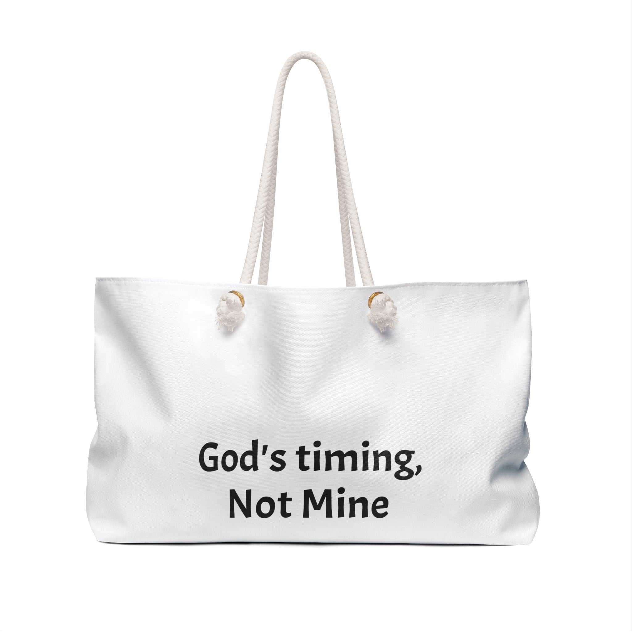 Crowned in Confidence "God's Timing, Not Mine" Crown Tote Bag